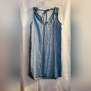 GAP Light Blue Double V Sleeveless Shift Dress XS
